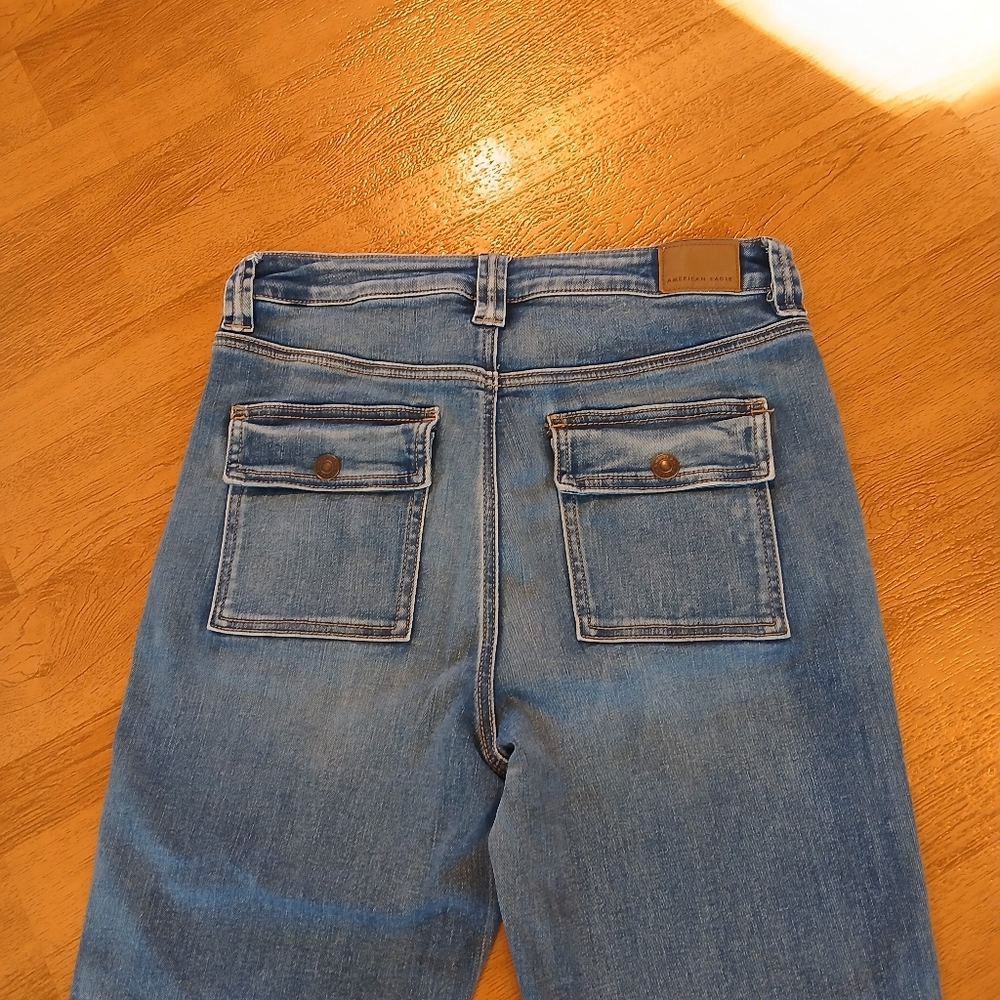 ISO IN SEARCH OF American Eagle Super High Rise Flare Jeans - Picture 3 of 7